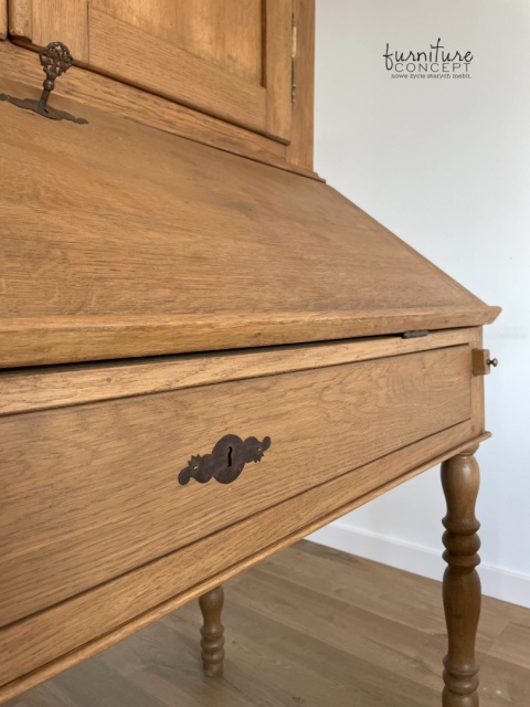 Dębowy sekretarzyk z nadstawką TOSCANA