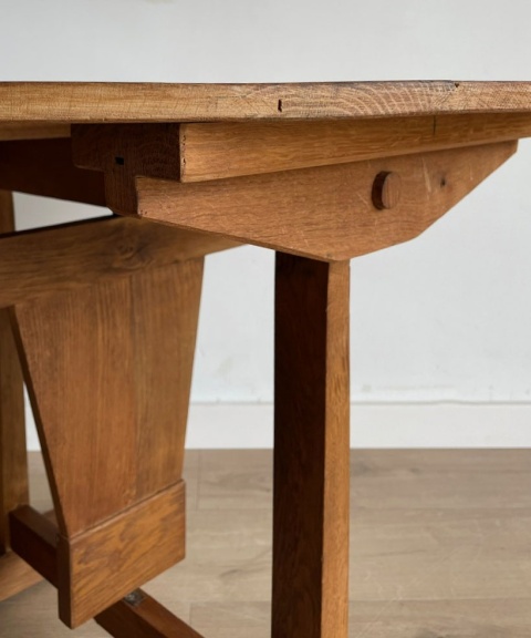 Składany okrągły stolik winiarski "vendange" Francja XIX w.